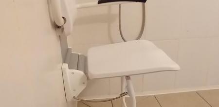 Fold-away shower seat