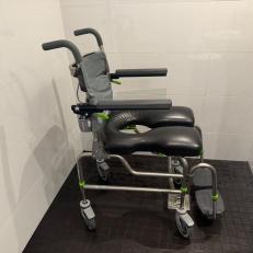 Shower chair available on request with pressure-relieving cushion