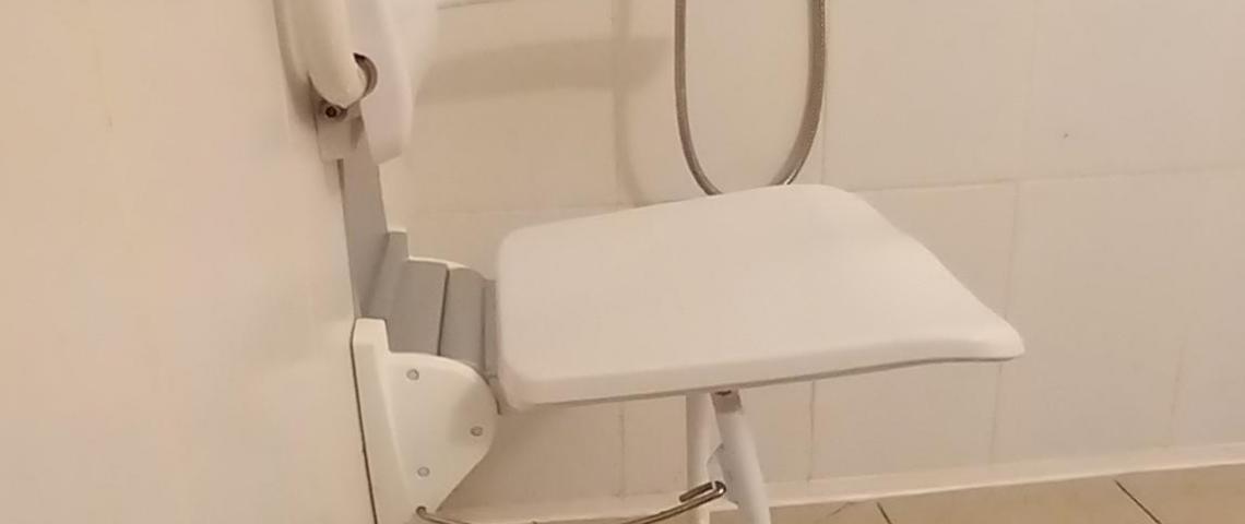 Fold-away shower seat