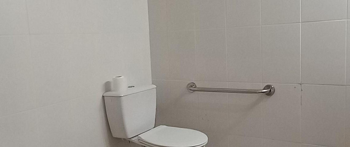 Left-hand transfer toilet