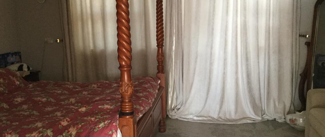 Main bedroom latex mattress bed